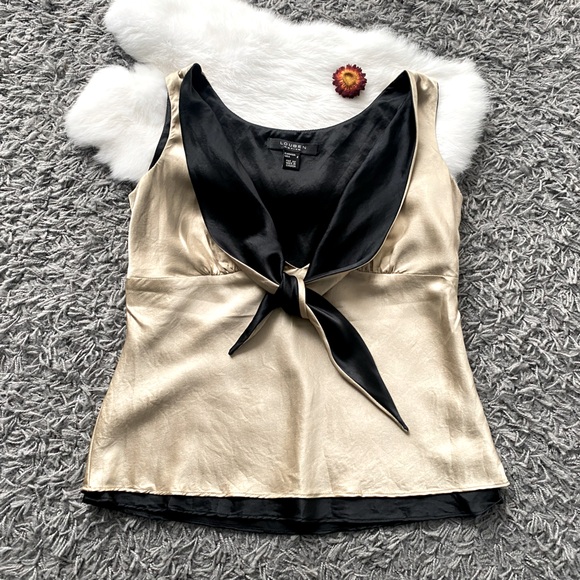 louben Tops - Louben Silk Fitted Blouse with Sailor Collar